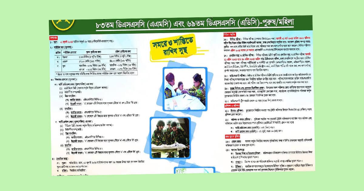Career with Bangladesh Army Medical & Dental Core